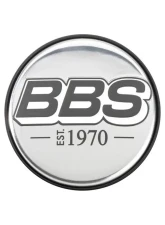BBS Unlimited 56mm 2D "est.1970" Embossed Chrome | Grey Center Cap Set                                     - HW58071058.4 - Image 3