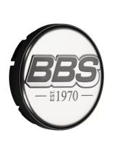 BBS Unlimited 56mm 2D "est.1970" Embossed Chrome | Grey Center Cap Set                                     - HW58071058.4 - Image 4