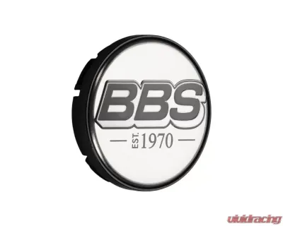 BBS Unlimited 56mm 2D "est.1970" Embossed Chrome | Grey Center Cap Set - HW58071058.4