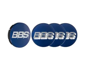 BBS Unlimited 56mm 3D Floating Blue | Chrome Center Cap Set