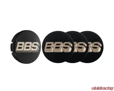 BBS Unlimited 56mm 3D Black | White Gold Center Cap Set - HW58071067.4
