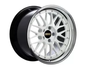 BBS LM Wheel 18x10 5x114.3 20mm White Blue Pearl | Gloss