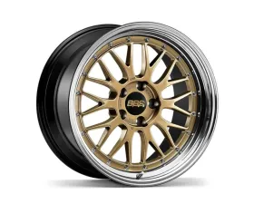 BBS LM Wheel 21x12 5x130 64mm Diamond Gold w/ Black Bright Diamond Cut Rim