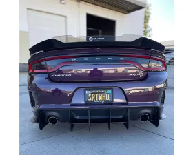 ZL1 Addons 3 Piece Rear Diffuser Kit Black Threaded Dodge Charger Widebody 2020-2023
