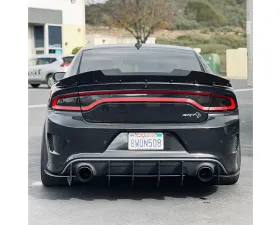 ZL1 Addons 3 Piece Rear Diffuser Kit Black Powder Dodge Charger SRT 2015-2023