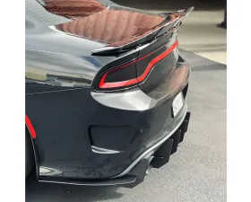 ZL1 Addons 2 Piece Rear Diffuser Side Extension w/Fins Dodge Charger SRT 2015-2023