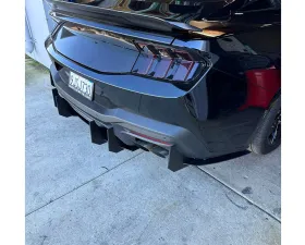 ZL1 Addons Black Powder Coated Aluminum Quad Tip Stealth Full 3-Piece Diffuser Ford Mustang GT Performance Pack 2024-2025