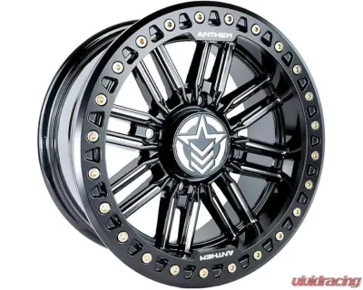 Anthem Off-Road Equalizer Beadlock UTV Wheel 15x7 4x156 13mm Gloss Black Milled - B751157045043