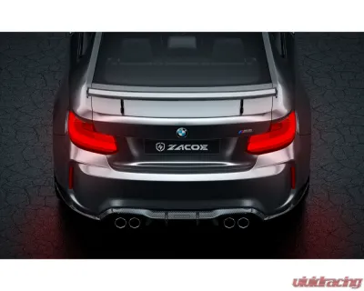 Zacoe Carbon Fiber 3pc Rear Diffuser Set BMW M2 F87 2016-2018 - BM-F87-RD-01