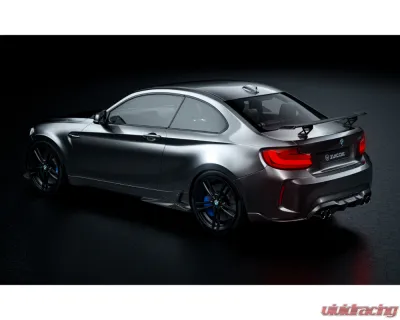 Zacoe Carbon Fiber 3pc Rear Diffuser Set BMW M2 F87 2016-2018 - BM-F87-RD-01