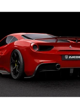 Zacoe Carbon Fiber Rear Diffuser OEM Style Ferrari 488 GTB 2015-2021                                     - FR-488-RD-01 - Image 2
