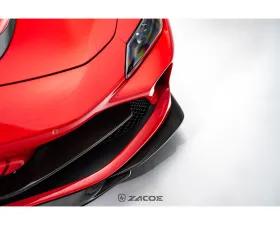 Zacoe Carbon Fiber 3pc Front Lip Set Ferrari F8 Tributo 2020-2022