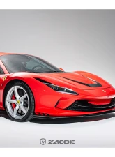 Zacoe Carbon Fiber 3pc Front Lip Set Ferrari F8 Tributo 2020-2022                                     - FR-F8-FL-01 - Image 2