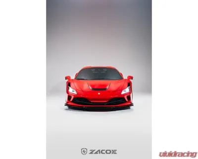 Zacoe Carbon Fiber 3pc Front Lip Set Ferrari F8 Tributo 2020-2022 - FR-F8-FL-01