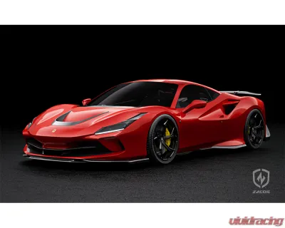 Zacoe Carbon Fiber 3pc Front Lip Set Ferrari F8 Tributo 2020-2022 - FR-F8-FL-01