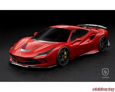 Zacoe Carbon Fiber 3pc Front Lip Set Ferrari F8 Tributo 2020-2022 - FR-F8-FL-01