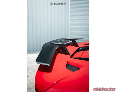 Zacoe Carbon Fiber 5pc Rear Wing Set Ferrari F8 Tributo 2020-2022 - FR-F8-RWG/L