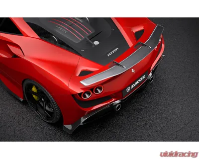 Zacoe Carbon Fiber 5pc Rear Wing Set Ferrari F8 Tributo 2020-2022 - FR-F8-RWG/L