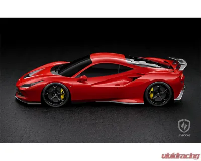 Zacoe Carbon Fiber Side Skirts Pair Ferrari F8 Tributo 2020-2022 - FR-F8-SS/L-01