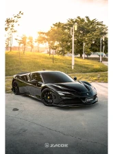 Zacoe Carbon Fiber 3pc Front Lip Set Ferrari SF90 Stradale 2020-2024                                     - FR-SF90-FL-01 - Image 4