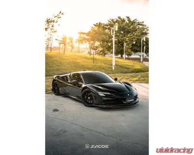 Zacoe Carbon Fiber 3pc Front Lip Set Ferrari SF90 Stradale 2020-2024 - FR-SF90-FL-01