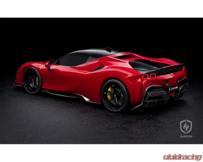 Zacoe Carbon Fiber Rear Side Flaps Pair Ferrari SF90 Stradale 2020-2024 - FR-SF90-RD/L