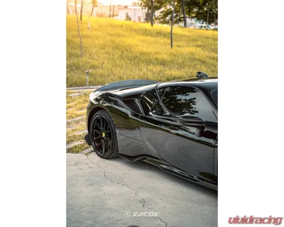 Zacoe Carbon Fiber Side Skirts 2 Pair Ferrari SF90 Stradale 2020-2024 - FR-SF90-SS/L-01