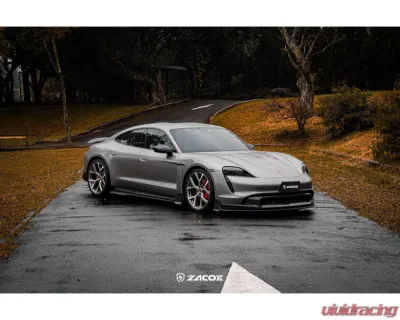 Zacoe Carbon Fiber 2pc Front Lip Set Porsche Taycan | 4S 2020+ - PH-TAC-FL-01