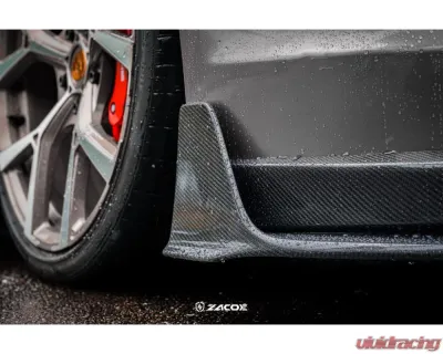 Zacoe Carbon Fiber 2pc Front Lip Set Porsche Taycan | 4S 2020+ - PH-TAC-FL-01