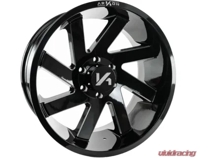 Arkon Off-Road Lincoln Wheel 20x10 8x170 -25 Left Directional Gloss Black w/ Milled Edges - K10120101745L