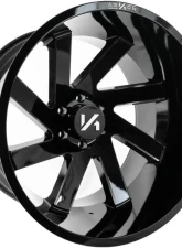 Arkon Off-Road Lincoln Wheel 22x14 8x6.5 -81 Left Directional Gloss Black w/ Milled Edges                                     - K10122408243L - Image 7