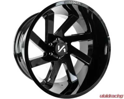 Arkon Off-Road Lincoln Wheel 22x14 8x6.5 -81 Left Directional Gloss Black w/ Milled Edges - K10122408243L