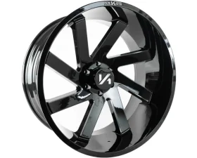 Arkon Off-Road Lincoln Wheel 24x12 6x5.5 -51 Left Directional Gloss Black w/ Milled Edges