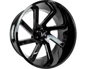 Arkon Off-Road Lincoln Wheel 26x14 6x5.5 -81 Left Directional Gloss Black w/ Milled Edges