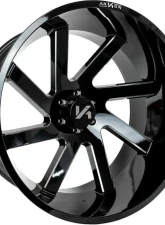 Arkon Off-Road Lincoln Wheel 26x14 6x5.5 -81 Left Directional Gloss Black w/ Milled Edges                                     - K10126408343L - Image 7