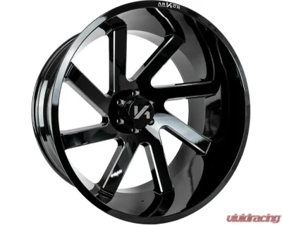 Arkon Off-Road Lincoln Wheel 26x14 6x5.5 -81 Left Directional Gloss Black w/ Milled Edges - K10126408343L