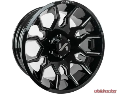 Arkon Off-Road Roosevelt Wheel 20x10 6x5.5 -25 Gloss Black w/ Milled Edges - K13120108345