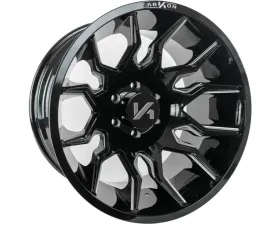 Arkon Off-Road Roosevelt Wheel 20x12 6x5.5 -51 Gloss Black w/ Milled Edges