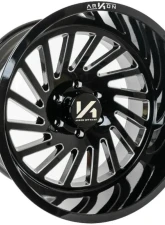 Arkon Off-Road Caesar Wheel 20x12 8x6.5 -51 Gloss Black Milled Alloy Right Directional                                     - K14120208245R - Image 7