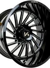 Arkon Off-Road Caesar Wheel 24x14 8x6.5 -81 Gloss Black Milled Edges Alloy                                     - K14124408243R - Image 7