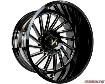 Arkon Off-Road Caesar Wheel 24x14 8x6.5 -81 Gloss Black Milled Edges Alloy - K14124408243R