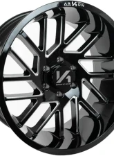 Arkon Off-Road Mandela Wheel 20x10 8x180 -25 Left Directional Gloss Black w/ Milled Edges                                     - K15120101845L - Image 7