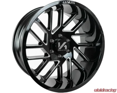 Arkon Off-Road Mandela Wheel 20x10 8x180 -25 Left Directional Gloss Black w/ Milled Edges - K15120101845L