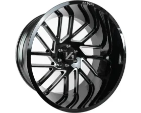 Arkon Off-Road Mandela Wheel 24x14 6x5.5 -81 Left Directional Gloss Black w/ Milled Edges