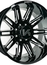 Arkon Off-Road Churchill Wheel 22x12 6x135 -51 Gloss Black w/ Milled Edges                                     - K17122208945 - Image 6