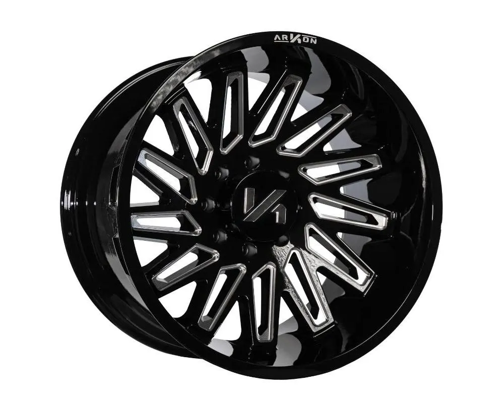 Arkon Off-Road Armstrong Wheel 22x12 8x6.5 -51 Left Directional Gloss Black w/ Milled Edges - K18122208245L
