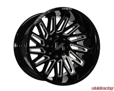 Arkon Off-Road Armstrong Wheel 22x12 8x6.5 -51 Left Gloss Black with Milled Edges - K18122208245L