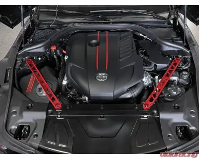 aFe Power Control Strut Brace Red for Toyota GR Supra A90 2020-2024, 14-Gauge Steel - 450-721003-R