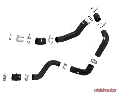 aFe Power Black BladeRunner Aluminum Hot and Cold Charge Pipe Kit GM Diesel Trucks V8-6.6L (td) L5P 2020-2021 - 46-20444-B