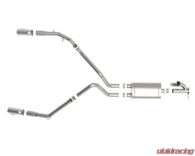 aFe Power Gemini XV 3" 304 Stainless Steel Catback Exhaust System with Cut-Out Polished Tips Ram 1500 DT V8-5.7L Hemi 2019-2024 - 49-32081-P